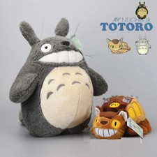 Studio Ghibli My Neighbor Totoro Cat Bus  Grin Totoro Plush Doll Soft Toy 15''
