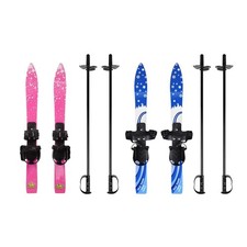 Skiboards and Poles for Aged 3-8 Years Old Children with Bindings Outdoor Kids