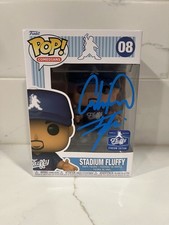 Funko Pop! Comedians Stadium Fluffy #08 Blue Jersey (Away) SIGNED LA Dodgers
