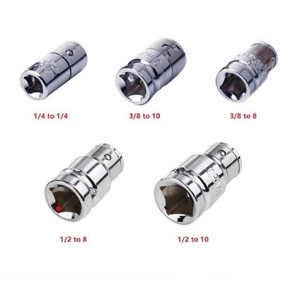 Brandneu Konverter Werkzeug Vierkant auf 1/4 Sechskant 1/4 3/8 1/2 5 Stck Adapte