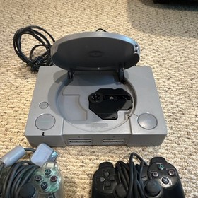 Sony PlayStation PS1 Console Bundle w/ 2 Wired Controllers & Games Lot Crash FF