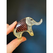 Vintage Abraham Palatnik Lucite Elephant Sculpture MCM 3.5"x2"
