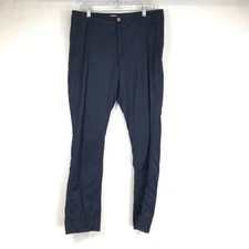 TAILOR VINTAGE - MEN'S 34 X 32 - NAVY COTTON BLEND GREENWICH SLIM STRIAGHT FIT