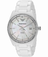 Orologio Donna Emporio Armani Ceramica Cristalli Bianchi AR1497