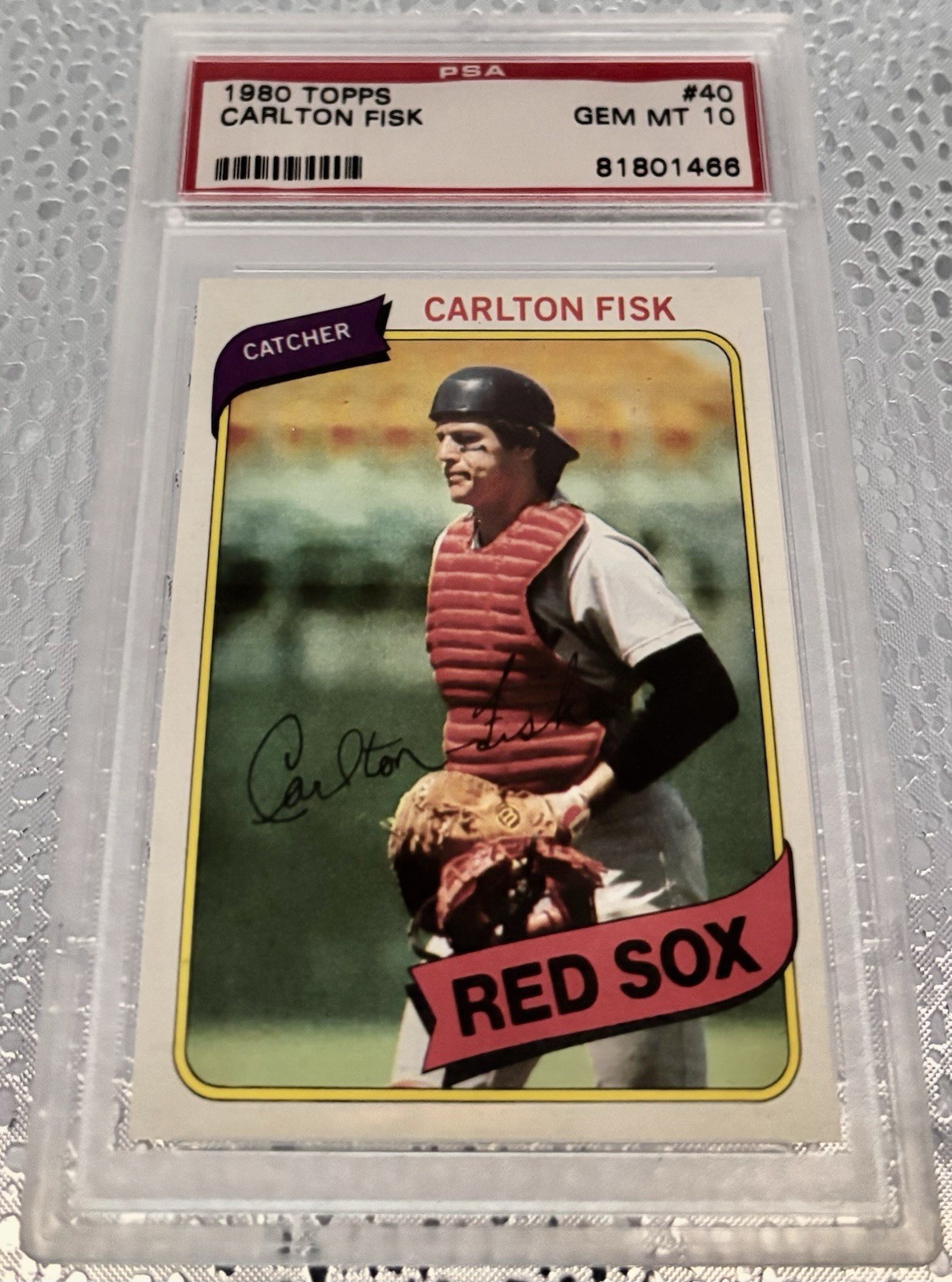 1980 Topps - Carlton Fisk #40 PSA 10 GEM MT