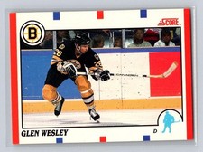 1990-91 Score Canadian #97 Glen Wesley Boston Bruins
