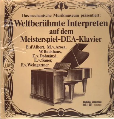 LP Wilhelm Backhaus / Eugen dAlbert / a.o. Weltberühmte Interpreten auf dem Me