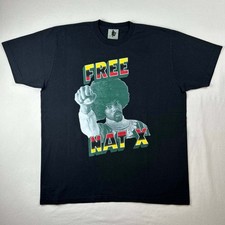 Vintage Chris Rock 'Free Nat X' Real Bad Man Crimewave T-Shirt Black XL USA Made