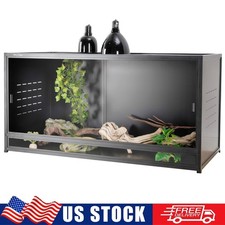 PVC Reptile Enclosure 44x20x20inch 76 Gallon Large Reptile Terrarium HabitatTank