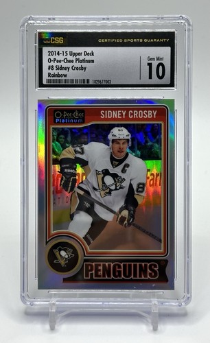 Sidney Crosby [Rainbow] #8 2014 O-Pee-Chee Platinum card