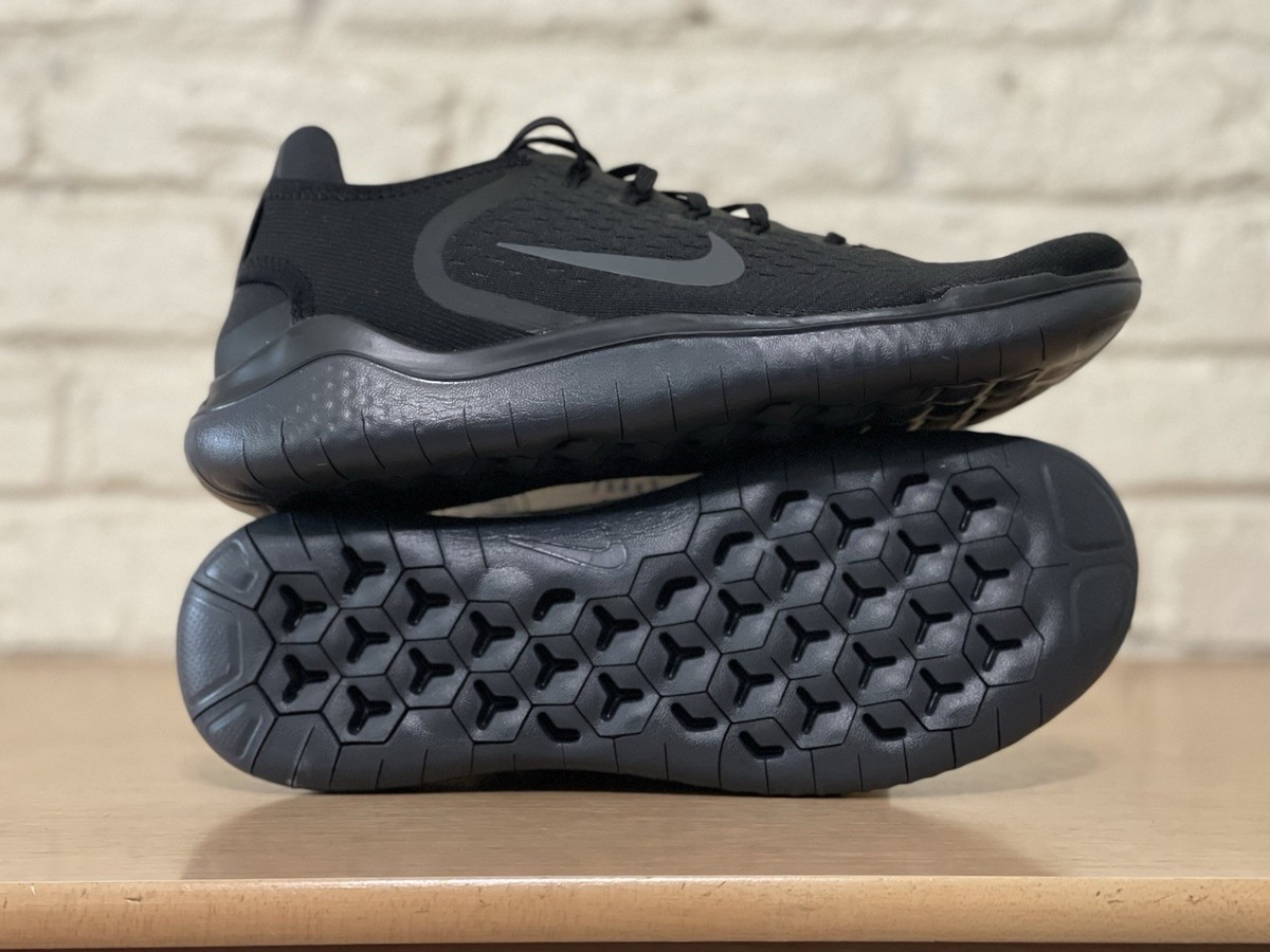 Nike Free RN 2018 Black/Anthracite Men\'s Running Shoe Size 10.5 942836-002 Nike Nike Free RN 2018 Running Shoes Black Anthracite 942836  main image 3