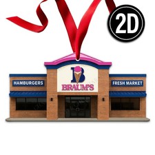 Braums Acrylic Christmas Ornament Ice Cream Burger Fries Fast Food Gift 039