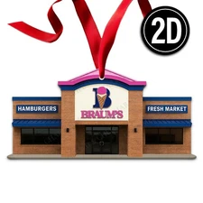 Braums Acrylic Christmas Ornament Ice Cream Burger Fries Fast Food Gift 039