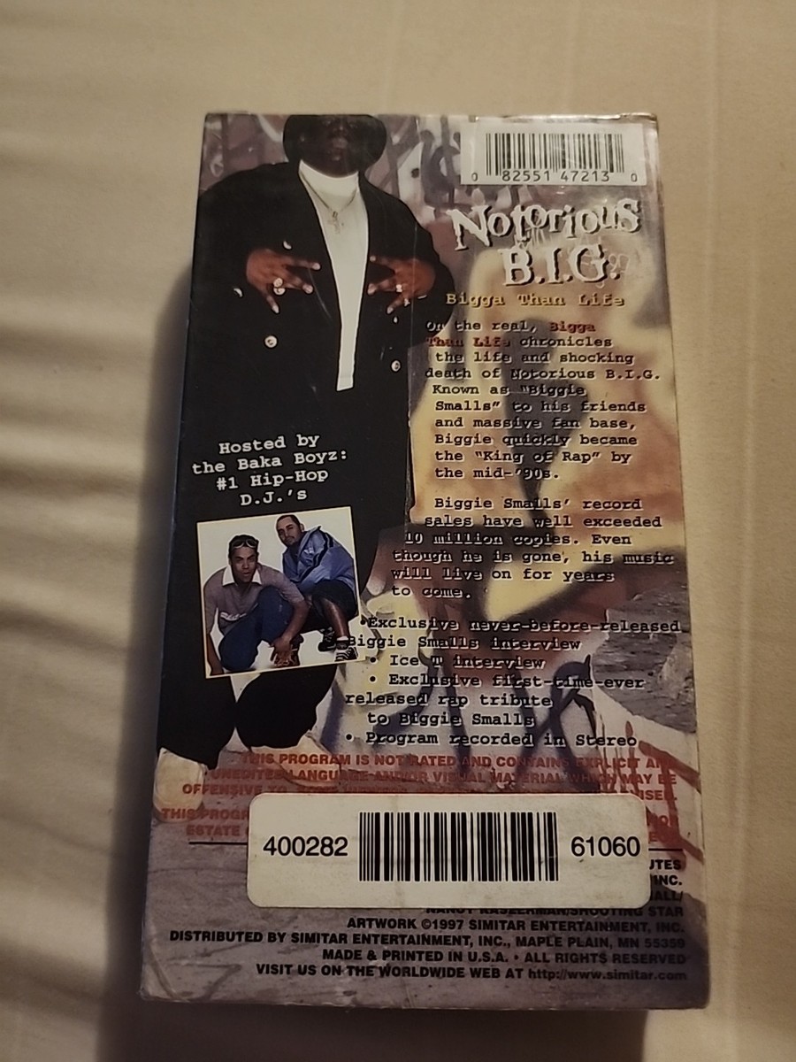 Notorious B.I.G.: Bigga Than Life (VHS, 1997, Explicit) for sale