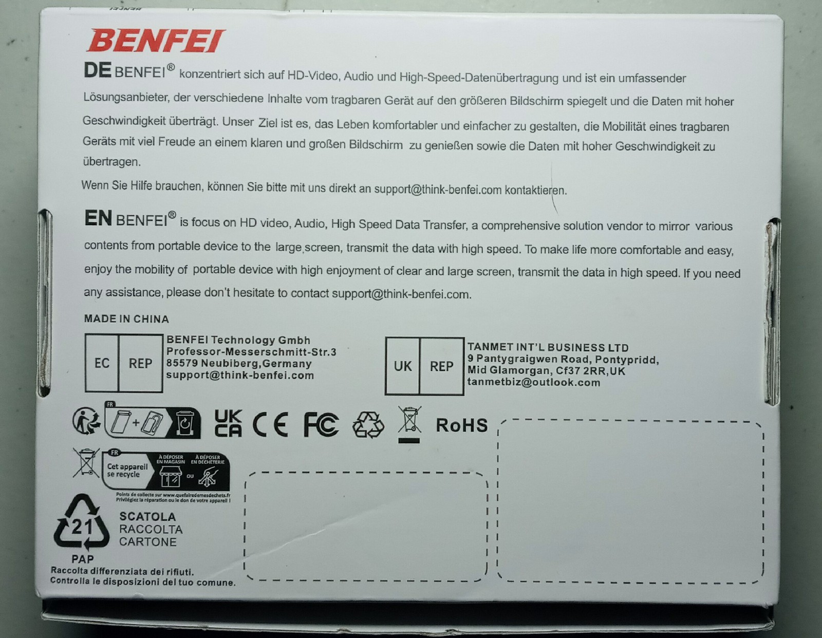 BENFEI USB 3.0 HDMI Clip KVM Switch Box (8K@60Hz)