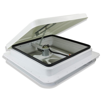 Leisure Coachworks 14 Rv Trailer Roof Vent Complete 12 Volt Fan W/White Lid And