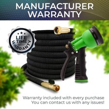 50FT Flexible Expandable Garden Hose 4X Stronger Deluxe Heavy Duty Water Hose