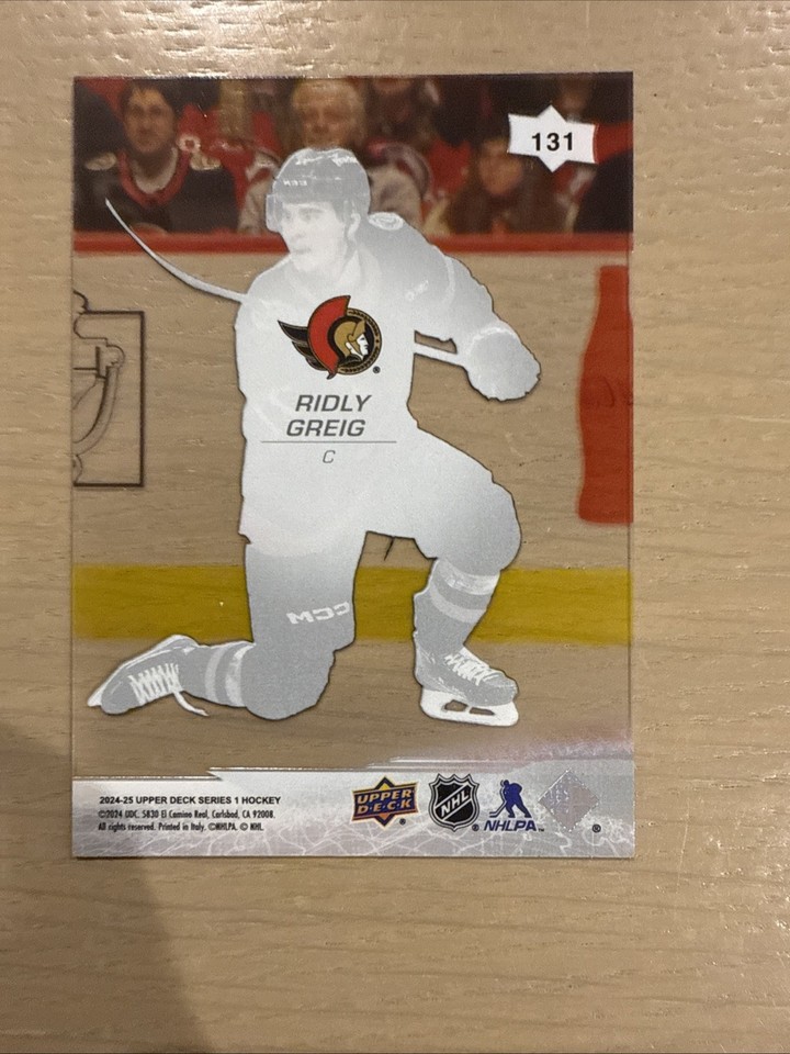 UD 24-25 Series 1 Ridley Gregg Clear Cut #131 | eBay