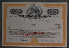 25 X Cenco Instruments Corporation 4 3/4 % Bond due 1997 1970er 1.000 USD