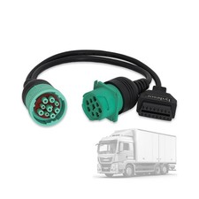 J1939 9 Pin to OBD 2 Female Adapter Cable,Work with Truck Diagnostic Scanner ...