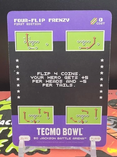 Tecmo Bowl Bo Jackson Battle Arena SP Four-Flip Frenzy PL21 Play 21 1st Ed