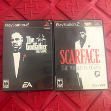 Scarface: The World Is Yours PS2 w/ Manual The Godfather: The Game w/ Map & Manu
