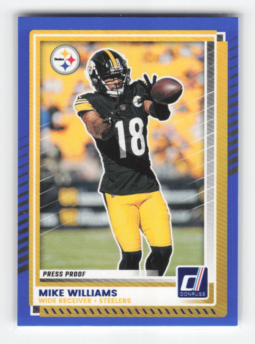 2025 Donruss #100 Mike Williams Press Proofs Blue