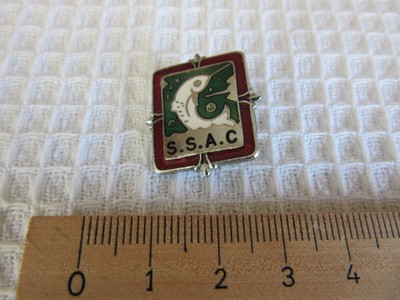 SSAC ANGLING CLUB ANGELN VINTAGE PIN ANSTECKER (# AG1)