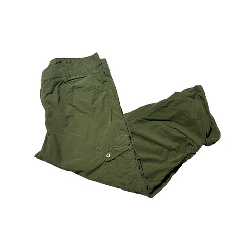Woolrich Womens 8 Army Green Ruched Outdoor Capris w/ Pockets - 第 1/12 張圖片