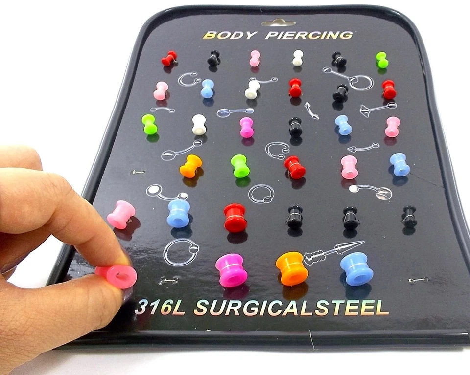 Lotti stock Misti Dilatatori Spirali Espansore Coni Claw lobi orecchio Piercing - Immagine 4 di 4