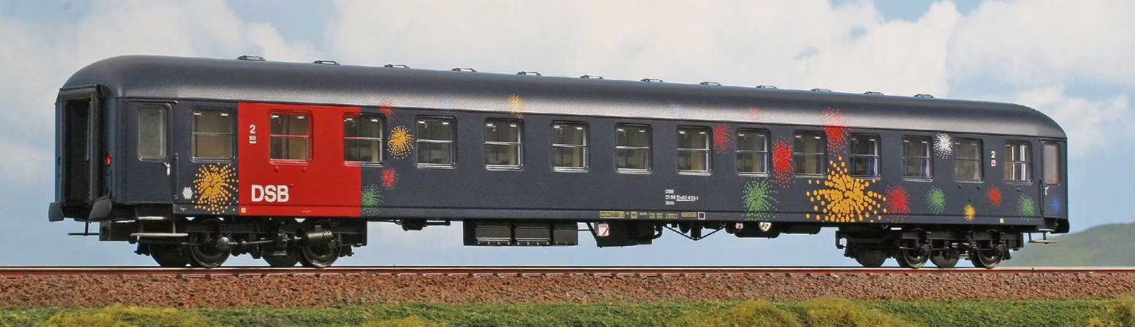 Acme 52299 DSB Sleeping Car Blue/Red Livery with Fireworks