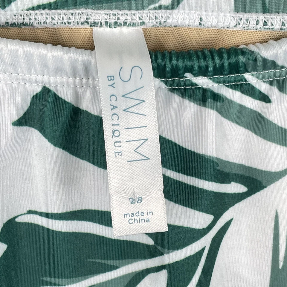 Lane Bryant Cacique плавать юбка женщин плюс размер 28 бикини низ тропический лист - Изображение 4 из 4