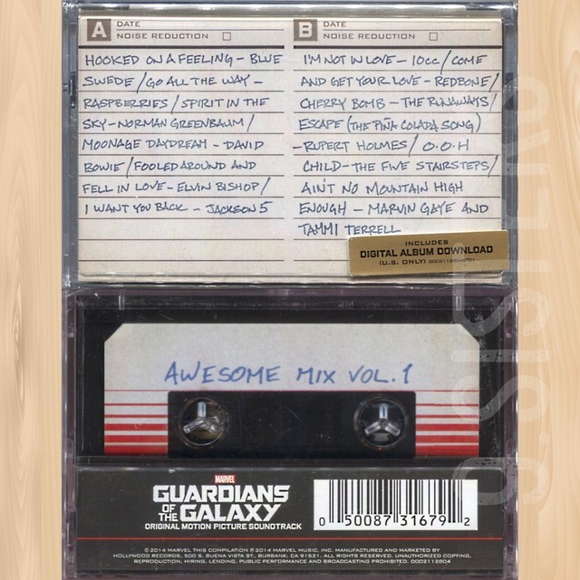 GUARDIANS OF THE GALAXY Awesome Mix, Vol. 1 SOUNDTRACK Cassette Tape