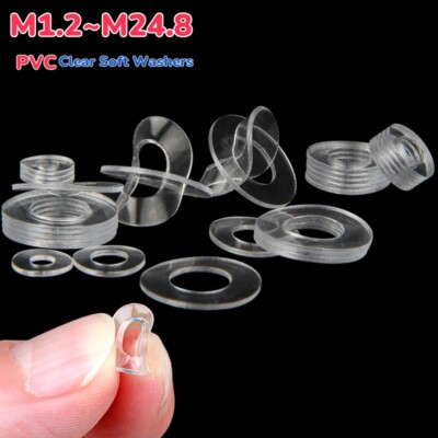 PVC Insulation Screw Washers Plastic Transparent Soft Ultra-thin Sealing Gasket
