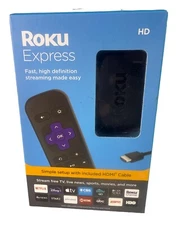 Roku Express HD Streaming Player & Remote, High speed HDMI Cable and More.