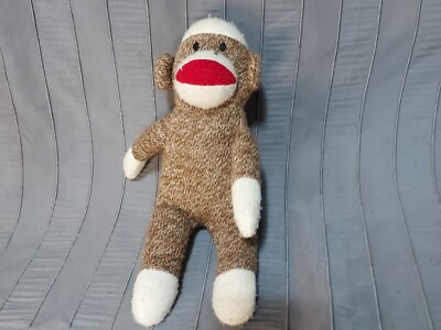 Chelsea Teddy Bear Co Company Sock Monkey Brown & White Stuffed Animal Plush Toy