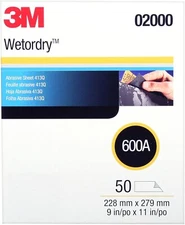 3M 02002 Wetordry 9 in x 11 in 400 Grit 413Q Abrasive Sanding Sheet (50/Box)