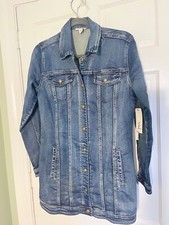 Nwt Tribal Womens Denim Maxi Jacket Size Medium