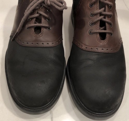 Rockport Sz 10 Oxfords Black Brown Nubuck Leather - Picture 5 of 13