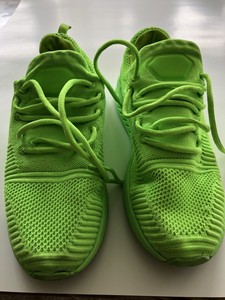 lime color sneakers