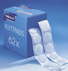 1 Pack = 62 Stück weiß Klettpads Klettpunkte Selbstklebend Klettband rund