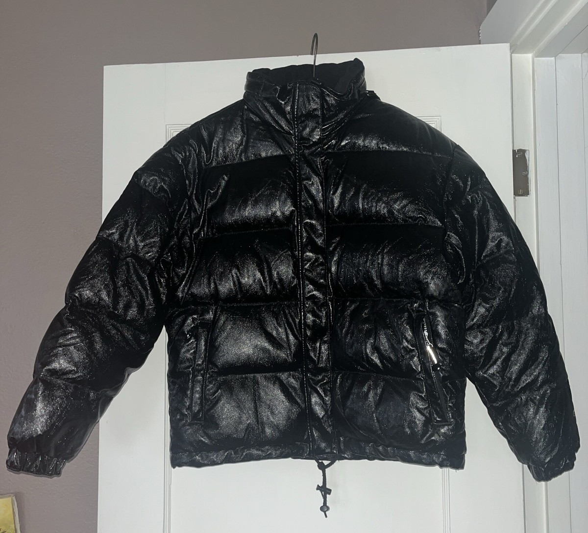 Obermeyer Metallic Shiny Black Bombshell Puffer Jacket Sz 10 Obermeyer Metallic Shiny Black Bombshell Puffer Jacket Sz 10