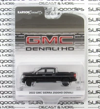 2024 Greenlight Karson Diecast: Black 2022 GMC SIERRA 2500 2500HD DENALI Duramax