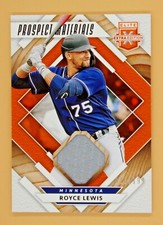 2020 Elite Royce Lewis 019/199 Extra Edition Prospect Materials Orange #18 Twins