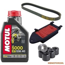 KIT TAGLIANDO OLIO CINGHIA RULLI FILTRO ARIA KYMCO AGILITY R16 125 150 2008/2014