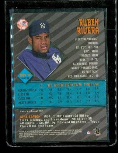 Vintage 1997 BOWMANS BEST Refractor Baseball Card BBP 14 RUBEN RIVERA Yankees - Image 2 of 2