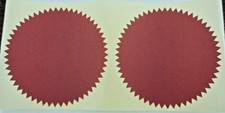 20x (10x2) BRAND NEW 50mm SELF ADHESIVE RED COMPANY SEAL STICKERS CERTIFICATES