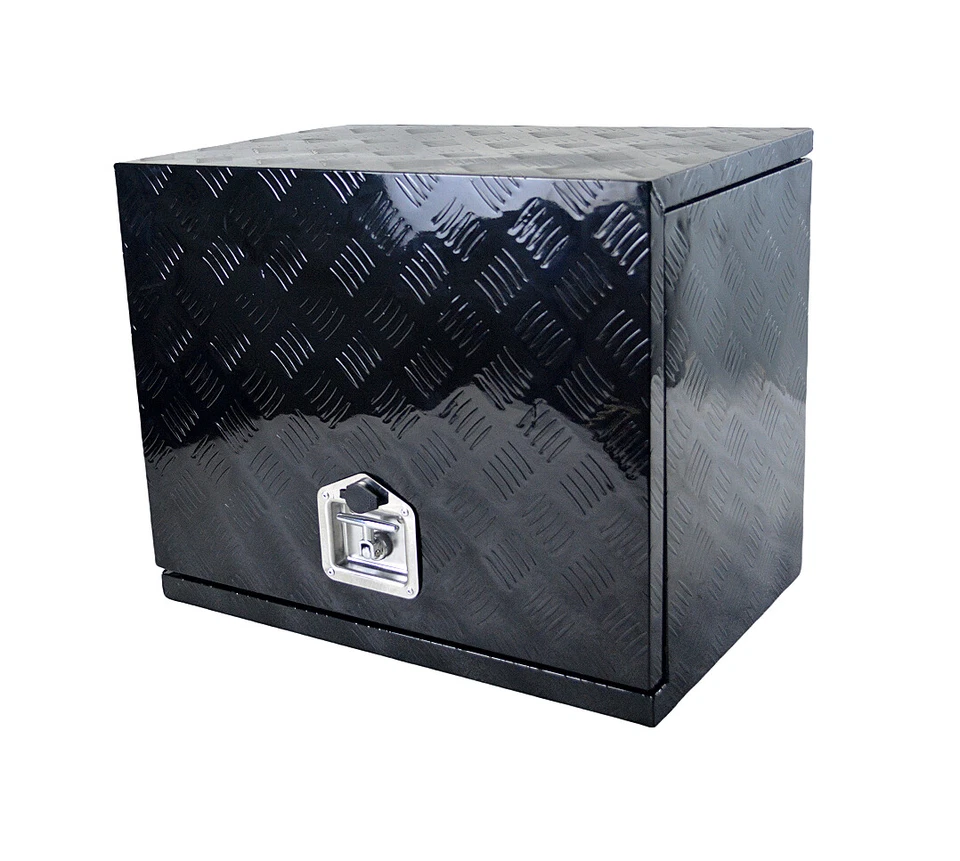 Caja de herramientas generadora de aluminio de 24" Ute remolque caravana generador almacenamiento negro Foto 4 de 4