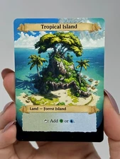 Tropical Island Proxy Card with Custom designed art