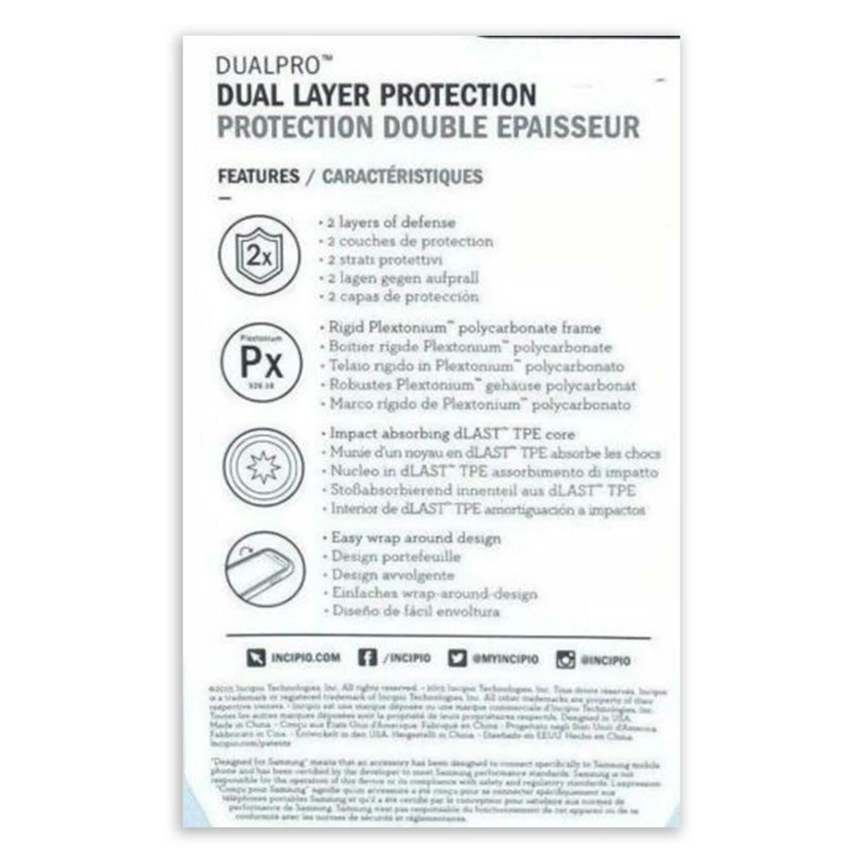 Funda híbrida absorbente de impactos de doble capa Incipio DualPro para Samsung Galaxy S5 Foto 2 de 4